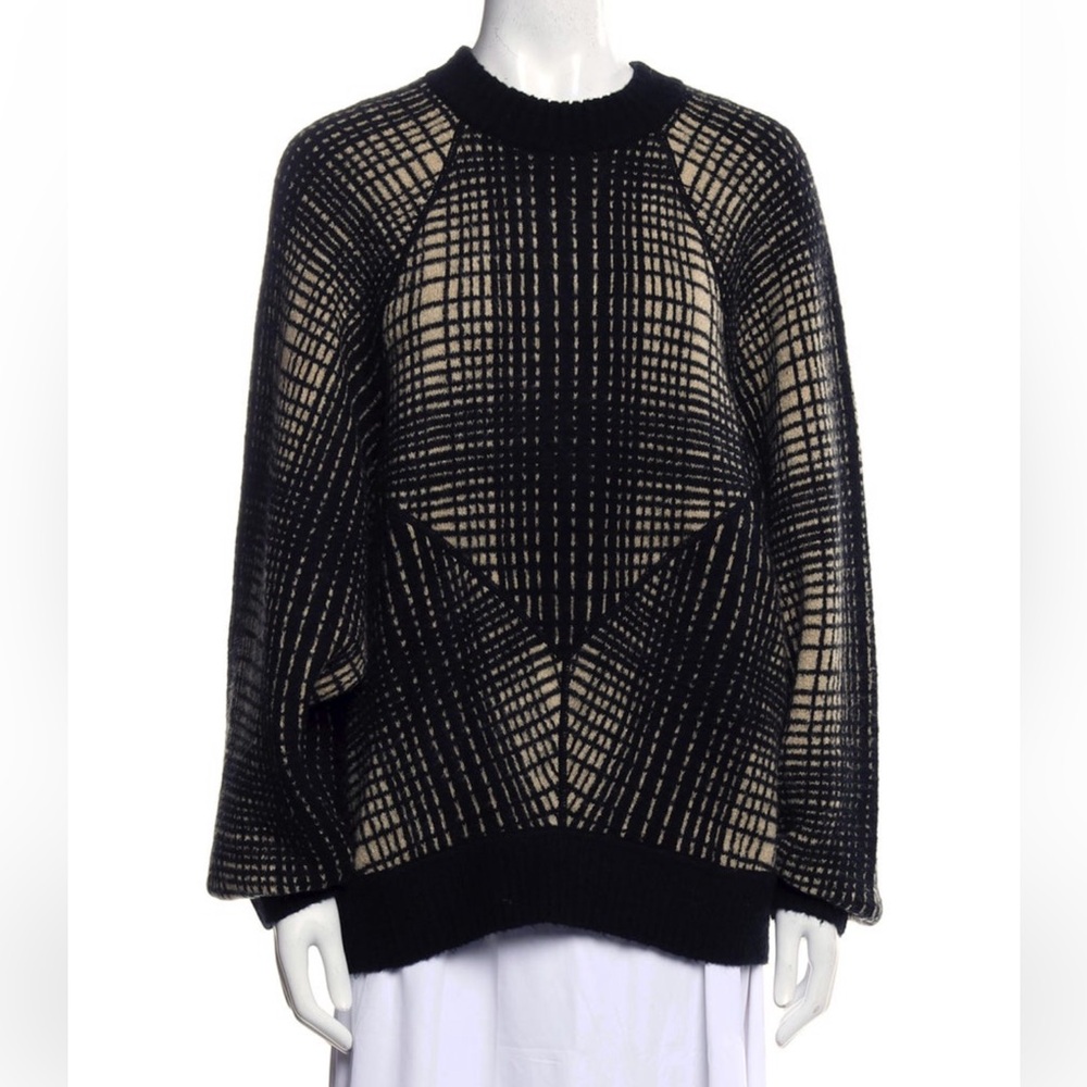 Joie Tortona Checked Knitted Sweater.